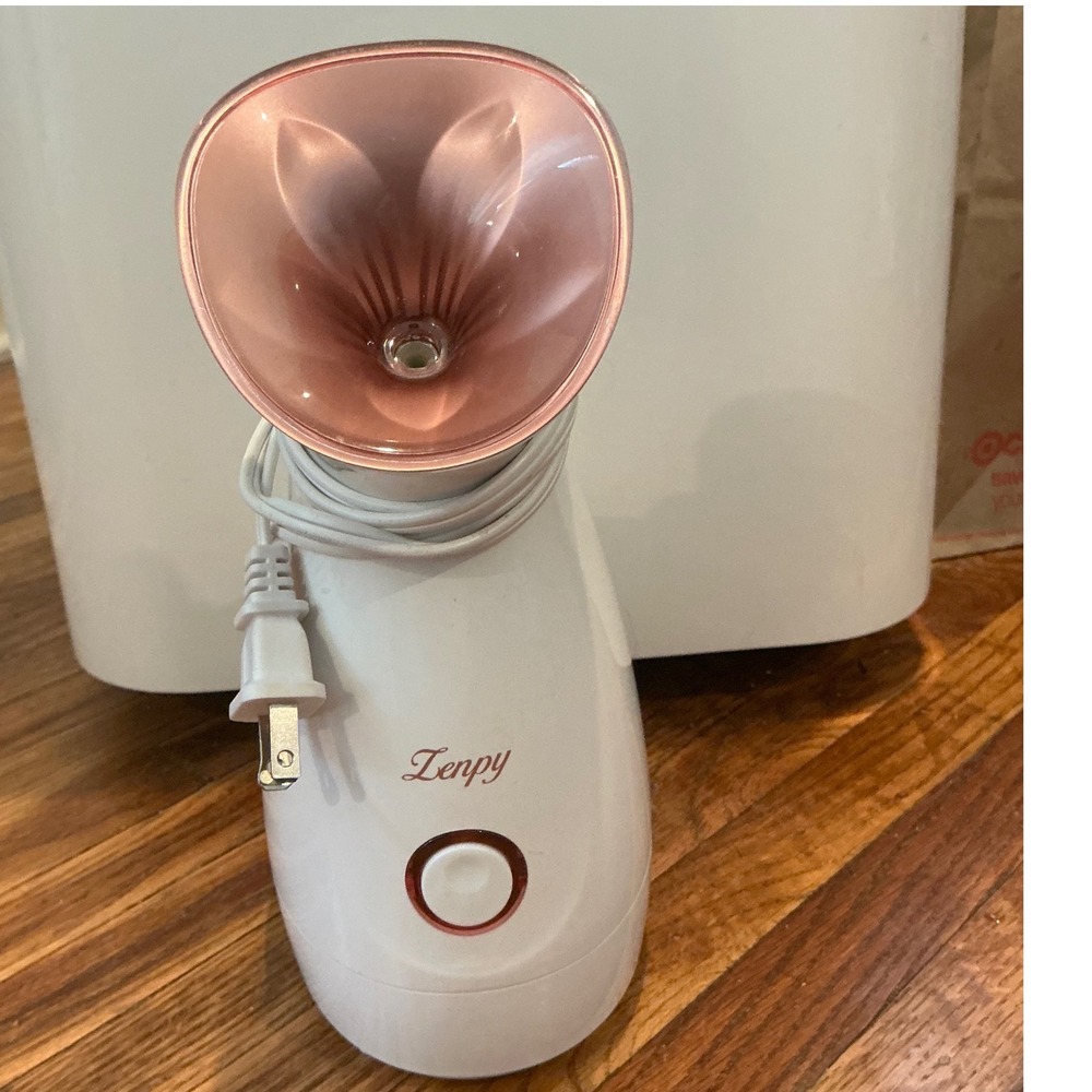 Zenpy Nano Ionic Facial Steamer Rose Gold White Professional Home Spa Skin Care